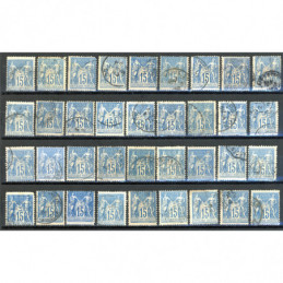 Lot de 36 Sage 15 c. Bleu -...