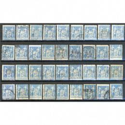 Lot de 36 Sage 15 c. Bleu -...