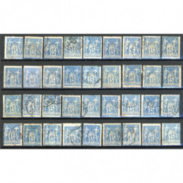 Lot de 36 Sage 15 c. Bleu -...