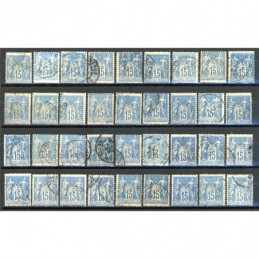 Lot de 36 Sage 15 c. Bleu -...