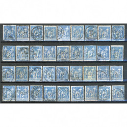 Lot de 36 Sage 15 c. Bleu -...