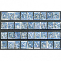 Lot de 36 Sage 15 c. Bleu -...