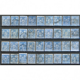 Lot de 36 Sage 15 c. Bleu -...