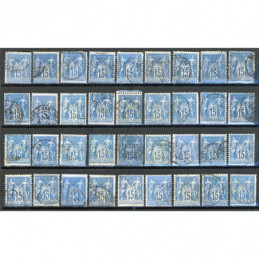 Lot de 36 Sage 15 c. Bleu -...