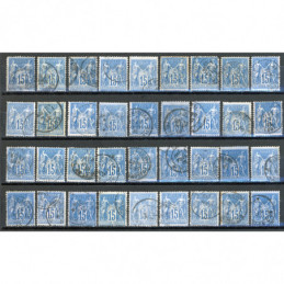 Lot de 36 Sage 15 c. Bleu -...