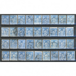 Lot de 36 Sage 15 c. Bleu -...