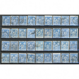 Lot de 36 Sage 15 c. Bleu -...