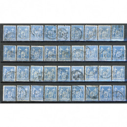 Lot de 36 Sage 15 c. Bleu -...