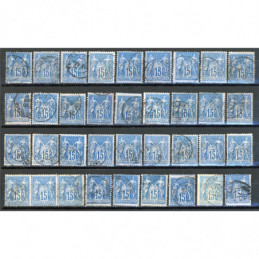 Lot de 36 Sage 15 c. Bleu -...