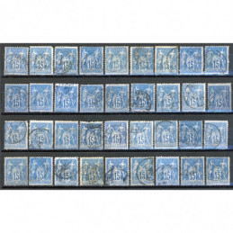 Lot de 36 Sage 15 c. Bleu -...