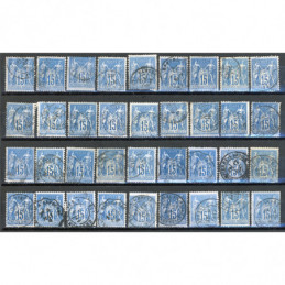 Lot de 36 Sage 15 c. Bleu -...