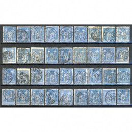 Lot de 36 Sage 15 c. Bleu -...