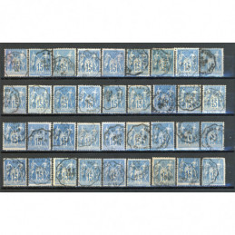 Lot de 36 Sage 15 c. Bleu -...