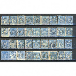Lot de 36 Sage 15 c. Bleu -...