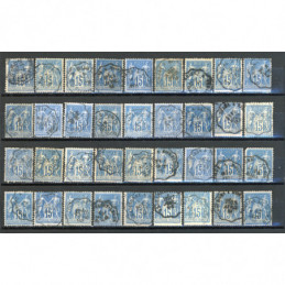 Lot de 36 Sage 15 c. Bleu -...