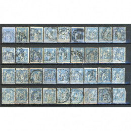 Lot de 36 Sage 15 c. Bleu -...