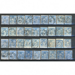 Lot de 36 Sage 15 c. Bleu -...