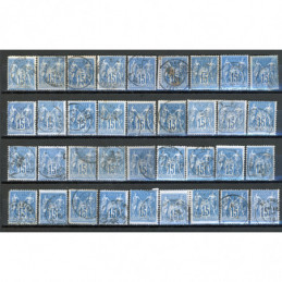 Lot de 36 Sage 15 c. Bleu -...