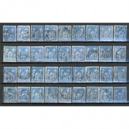 Lot de 36 Sage 15 c. Bleu -...