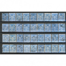 Lot de 36 Sage 15 c. Bleu -...