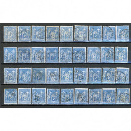 Lot de 36 Sage 15 c. Bleu -...