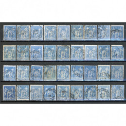 Lot de 36 Sage 15 c. Bleu -...