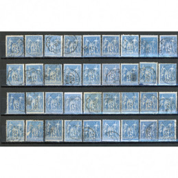 Lot de 36 Sage 15 c. Bleu -...