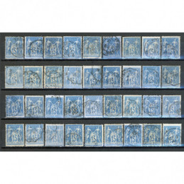 Lot de 36 Sage 15 c. Bleu -...