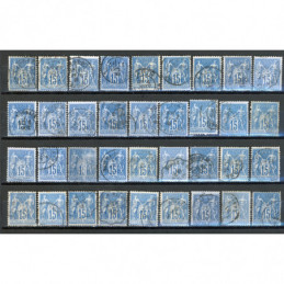 Lot de 36 Sage 15 c. Bleu -...
