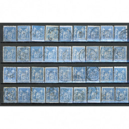 Lot de 36 Sage 15 c. Bleu -...