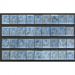 Lot de 36 Sage 15 c. Bleu -...