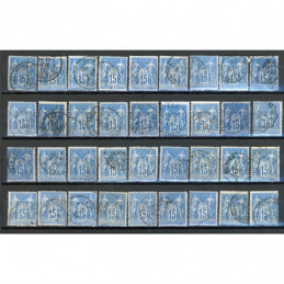 Lot de 36 Sage 15 c. Bleu -...