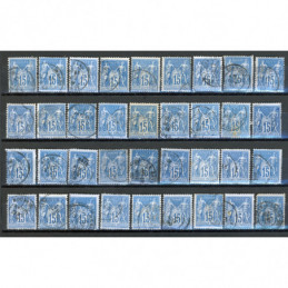 Lot de 36 Sage 15 c. Bleu -...