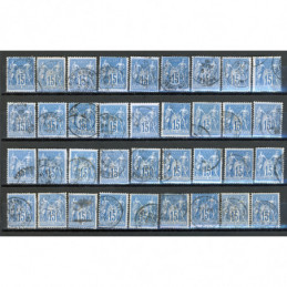Lot de 36 Sage 15 c. Bleu -...