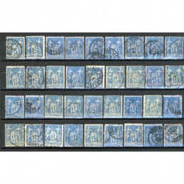 Lot de 36 Sage 15 c. Bleu -...