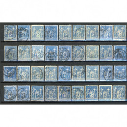 Lot de 36 Sage 15 c. Bleu -...