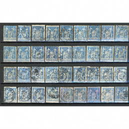 Lot de 36 Sage 15 c. Bleu -...