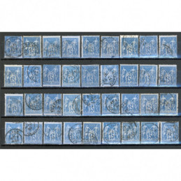Lot de 36 Sage 15 c. Bleu -...