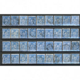 Lot de 36 Sage 15 c. Bleu -...