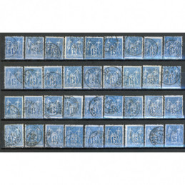 Lot de 36 Sage 15 c. Bleu -...