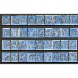 Lot de 36 Sage 15 c. Bleu -...
