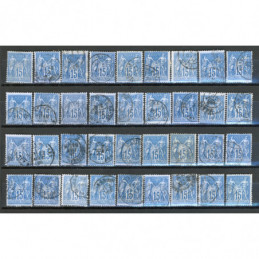 Lot de 36 Sage 15 c. Bleu -...