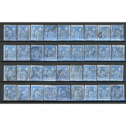 Lot de 36 Sage 15 c. Bleu -...