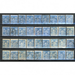 Lot de 36 Sage 15 c. Bleu -...