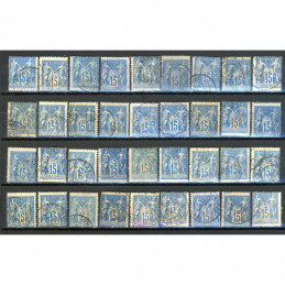 Lot de 36 Sage 15 c. Bleu -...