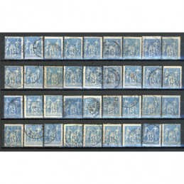 Lot de 36 Sage 15 c. Bleu -...