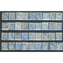 Lot de 36 Sage 15 c. Bleu -...