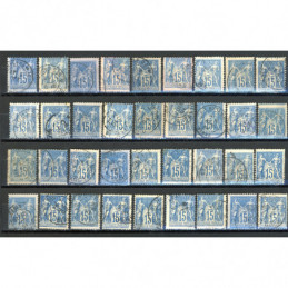 Lot de 36 Sage 15 c. Bleu -...