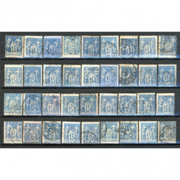 Lot de 36 Sage 15 c. Bleu -...