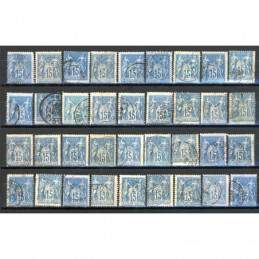 Lot de 36 Sage 15 c. Bleu -...